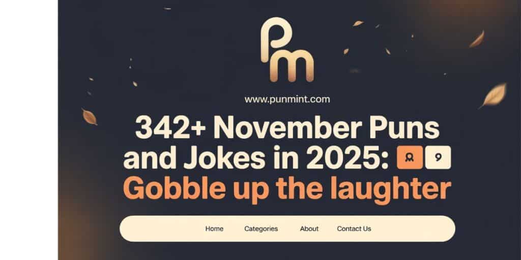 342+ November Puns and Jokes In 2025: Gobble Up the Laughter