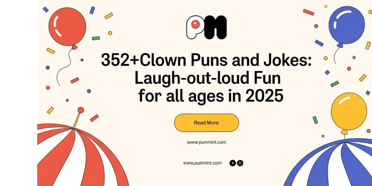 352+Clown Puns and Jokes: Laugh-Out-Loud Fun for All Ages In 2025